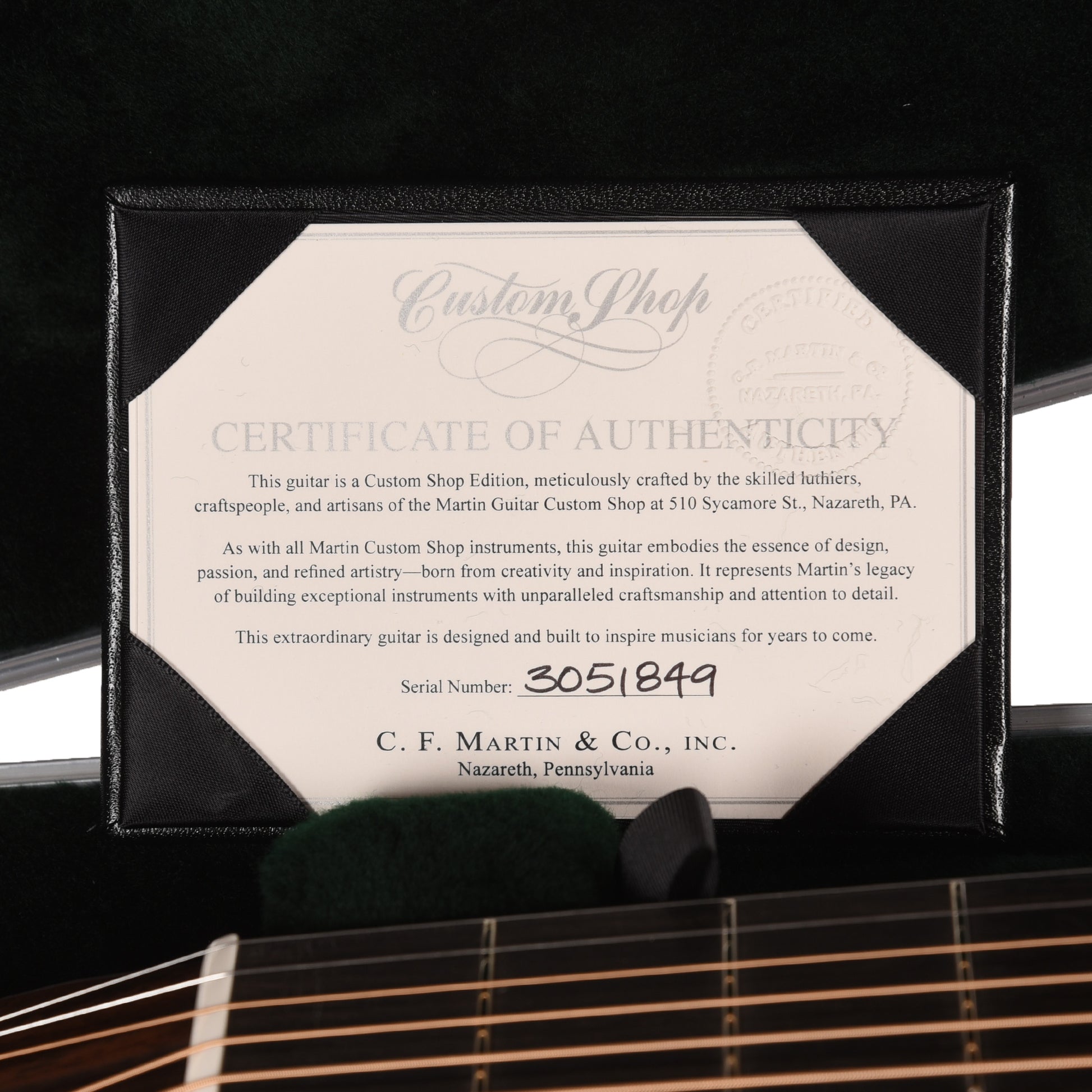 Martin Custom Shop 28-Style Dreadnought VTS Sitka Spruce/East Indian Rosewood Black Top Acoustic Guitars
