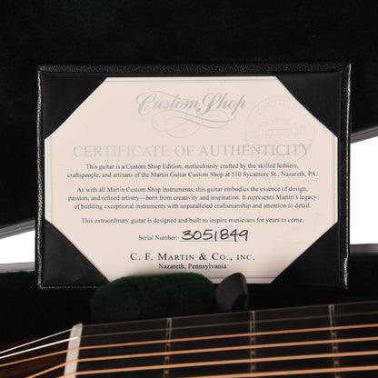 Martin Custom Shop 28-Style Dreadnought VTS Sitka Spruce/East Indian Rosewood Black Top Acoustic Guitars
