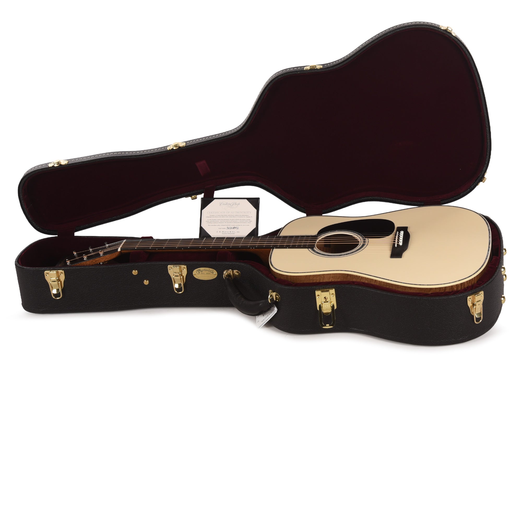 Martin Custom Shop HD-28 Style Dreadnought Adirondack Spruce VTS/Flamed Myrtlewood Antique White Top Acoustic Guitars
