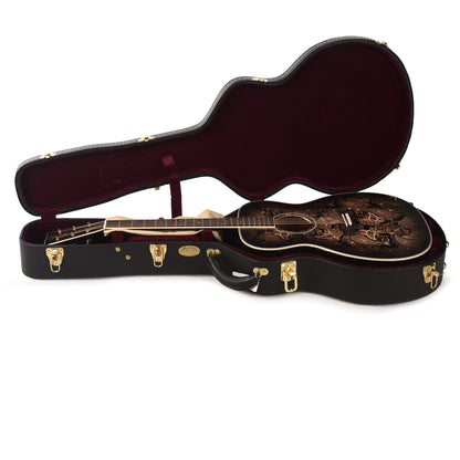 Martin Custom Shop M Paisley Engelmann Spruce/Quilted Maple Ember Burst Acoustic Guitars