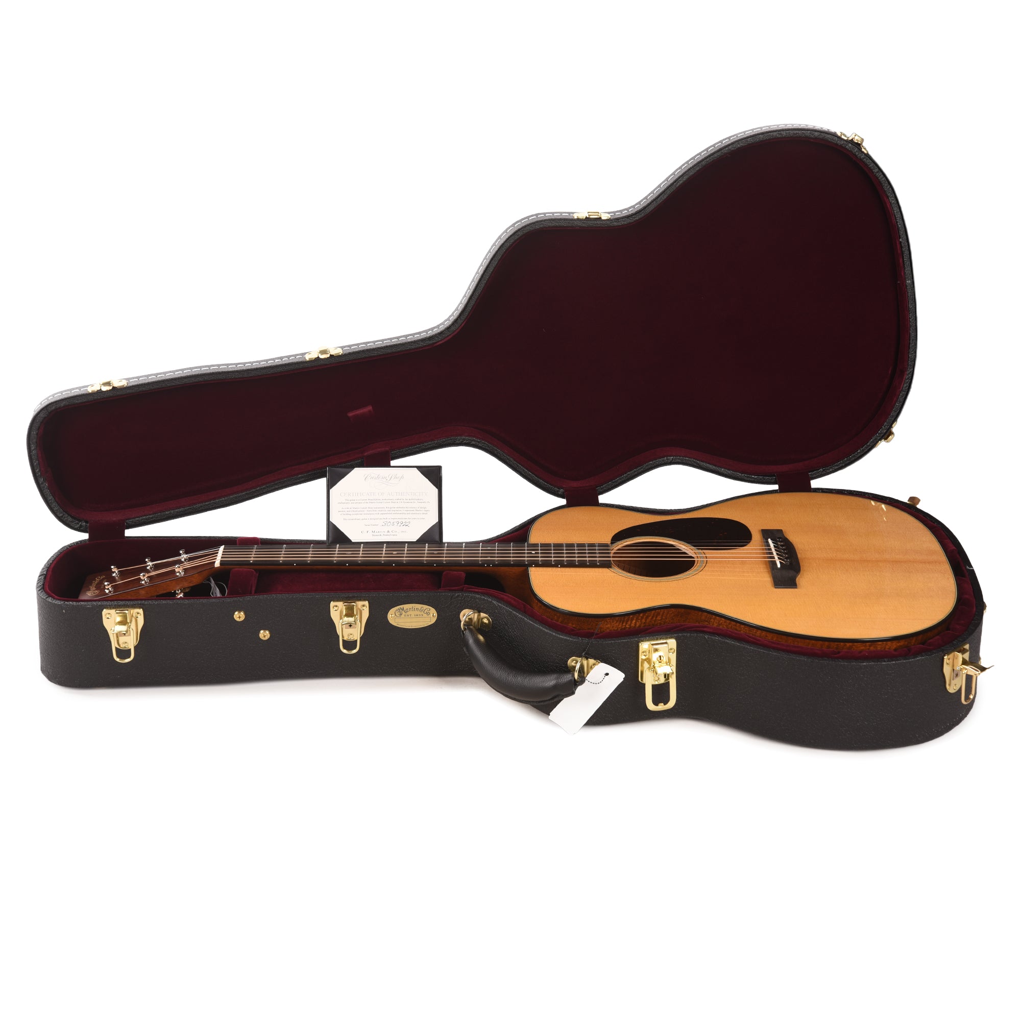 Martin Custom Shop OM-18 Style Auditorium Sitka Spruce VTS/Flamed Mahogany Natural Acoustic Guitars