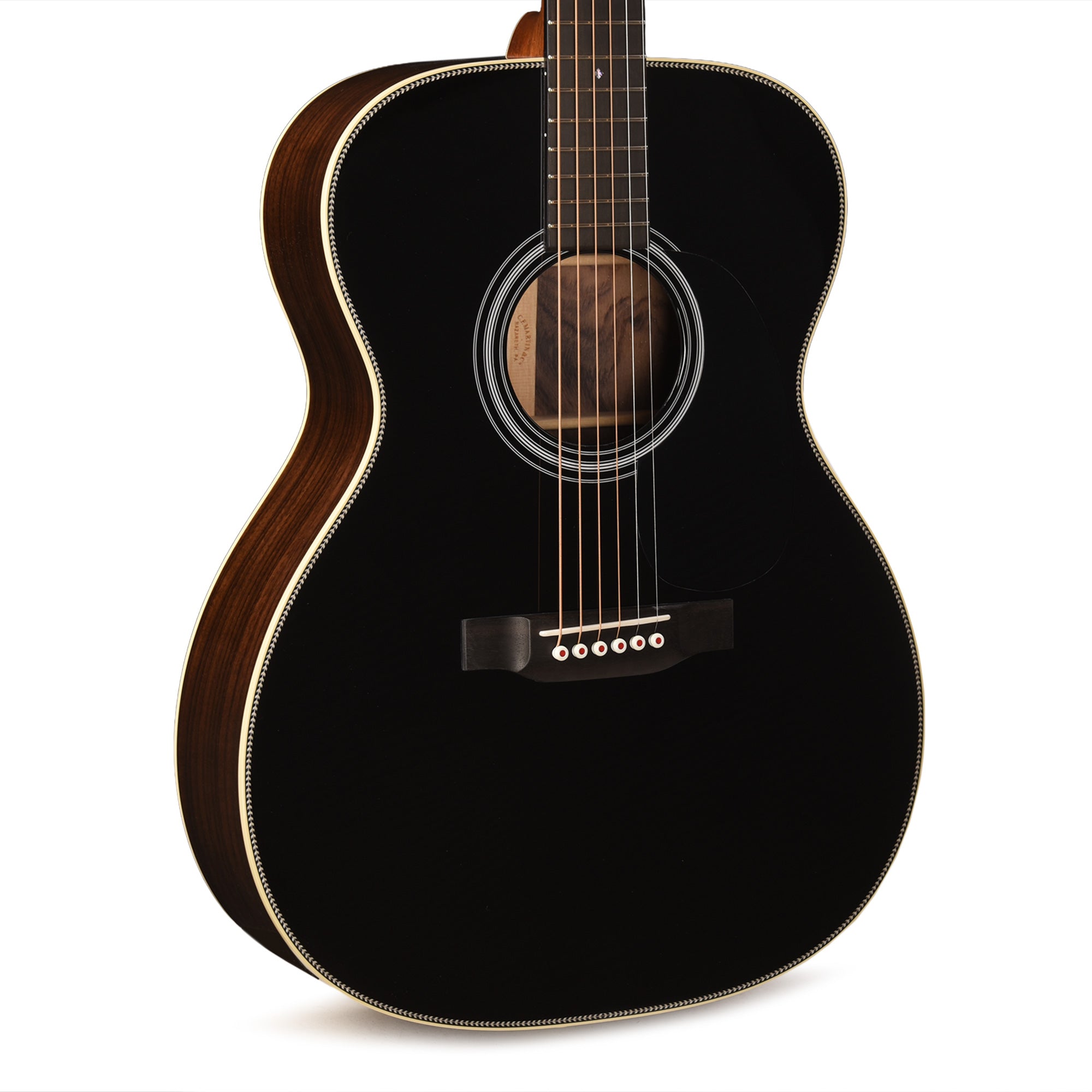 Martin Custom Shop OM-28 Style Auditorium Adirondack Spruce VTS/Wild Grain East Indian Rosewood Black Top Acoustic Guitars