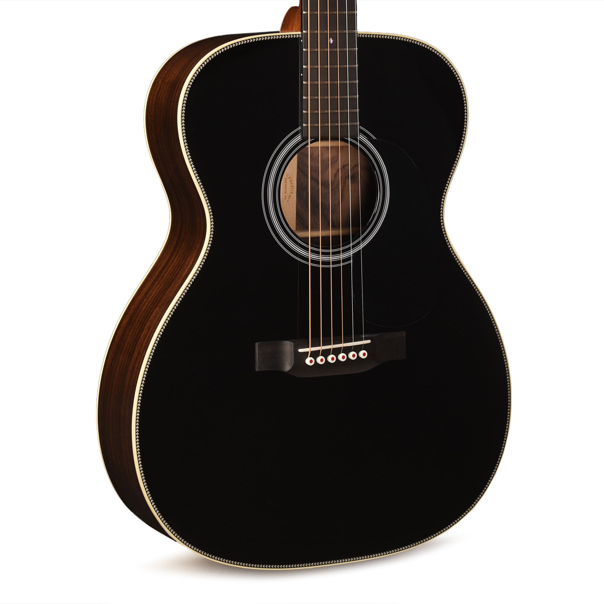 Martin Custom Shop OM-28 Style Auditorium Adirondack Spruce VTS/Wild Grain East Indian Rosewood Black Top Acoustic Guitars