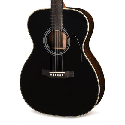 Martin Custom Shop OM-28 Style Auditorium Adirondack Spruce VTS/Ziricote Black Top Acoustic Guitars