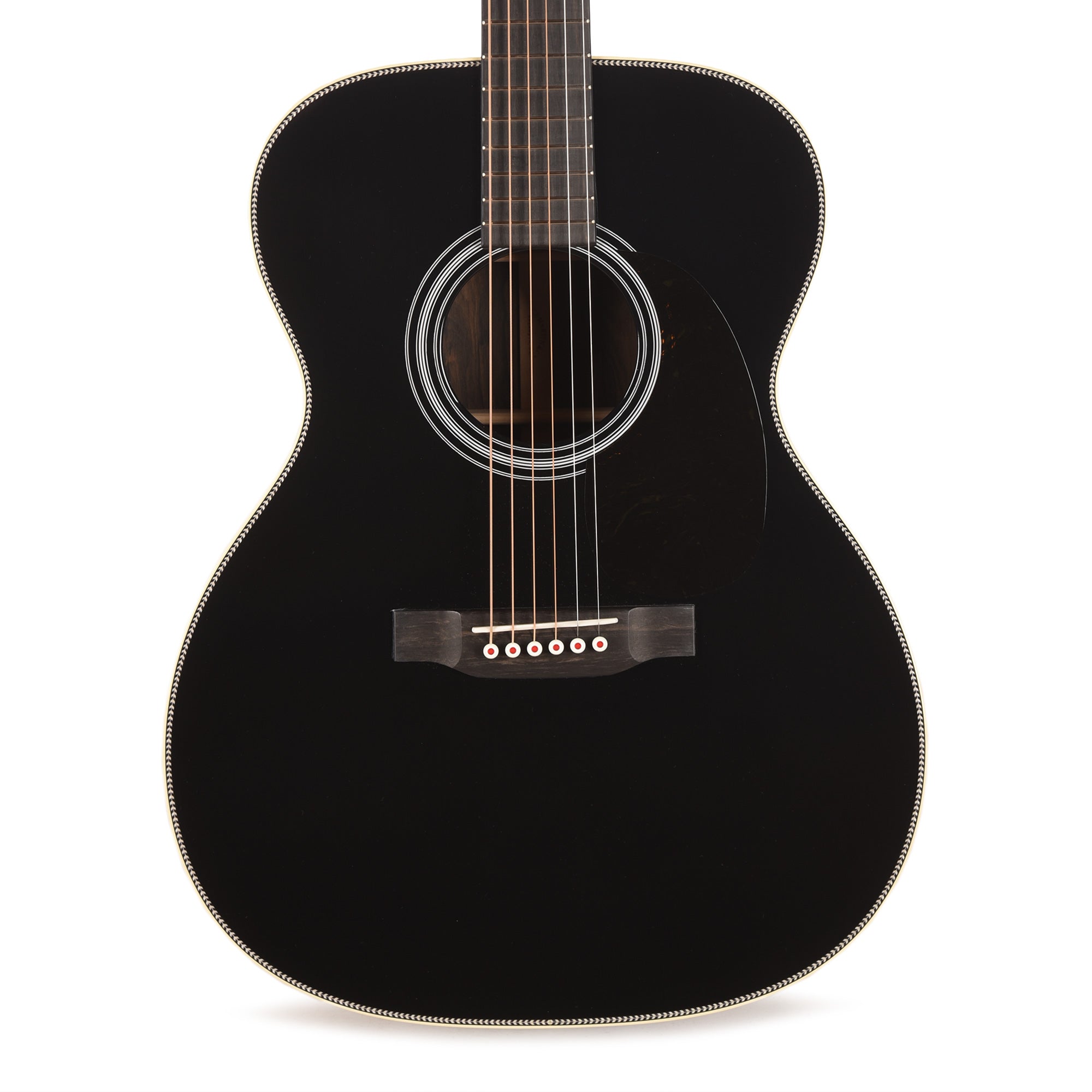 Martin Custom Shop OM-28 Style Auditorium Adirondack Spruce VTS/Ziricote Black Top Acoustic Guitars