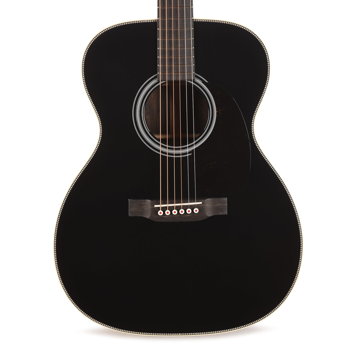 Martin Custom Shop OM-28 Style Auditorium Adirondack Spruce VTS/Ziricote Black Top Acoustic Guitars
