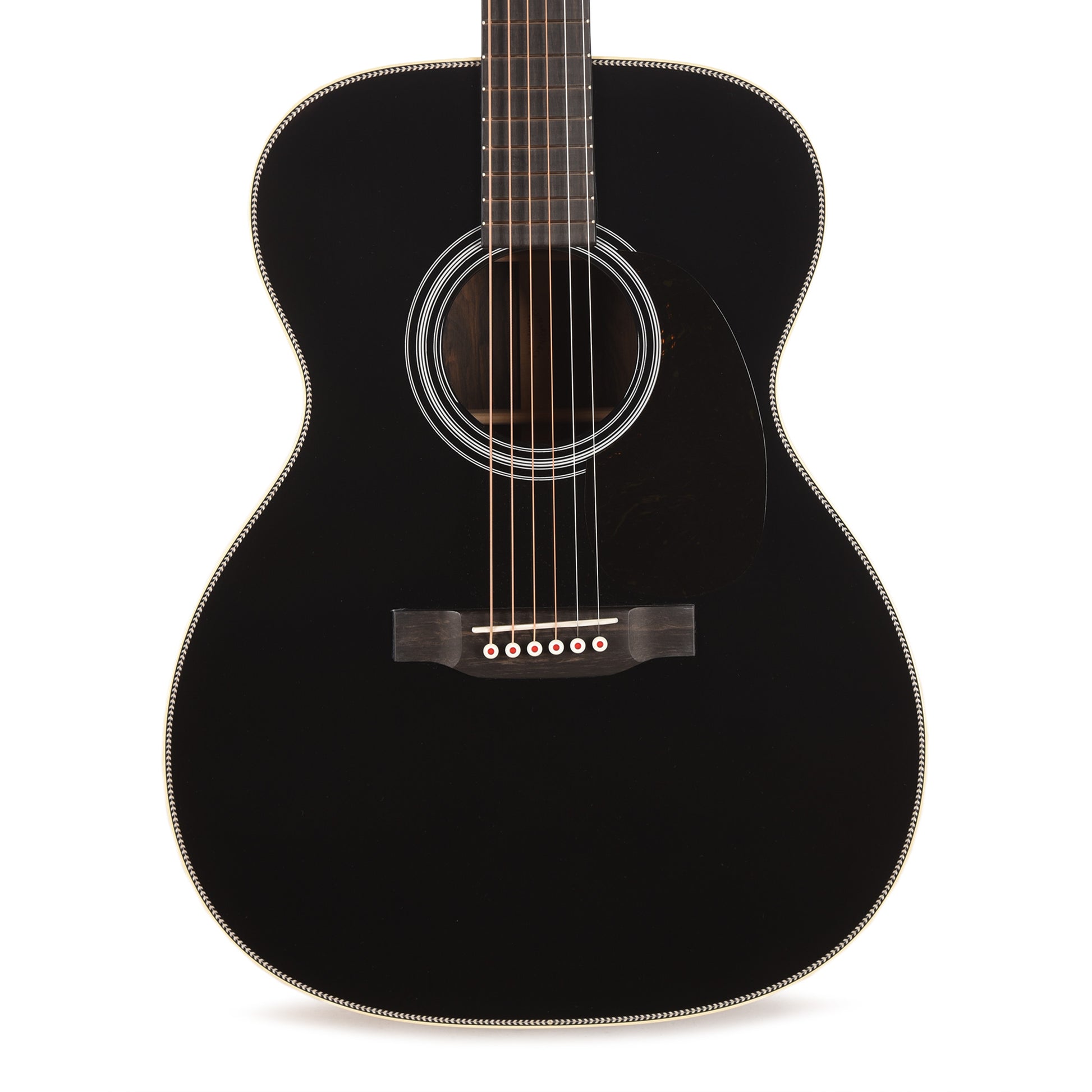 Martin Custom Shop OM-28 Style Auditorium Adirondack Spruce VTS/Ziricote Black Top Acoustic Guitars