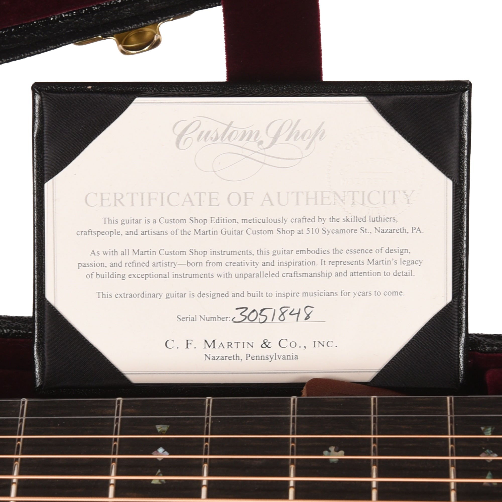 Martin Custom Shop OM-28 Style Auditorium Adirondack Spruce VTS/Ziricote Black Top Acoustic Guitars