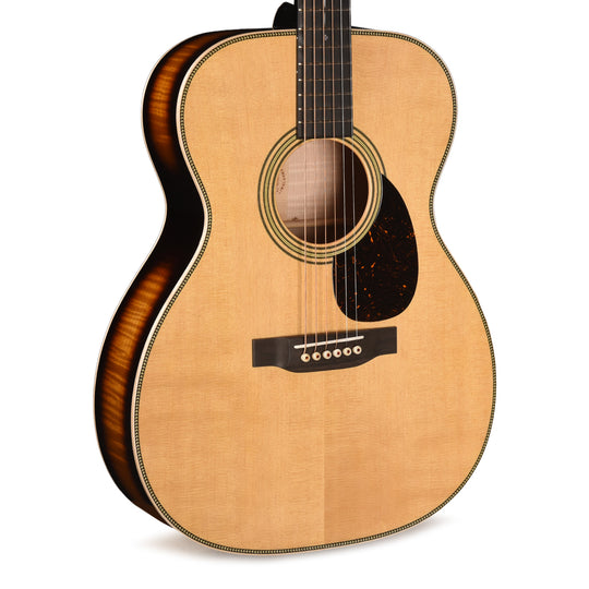 Martin Custom Shop OM-28 Style Auditorium Spruce/Pacific Big Leaf Flamed Maple Natural w/1935 Burst Back & Sides Acoustic Guitars