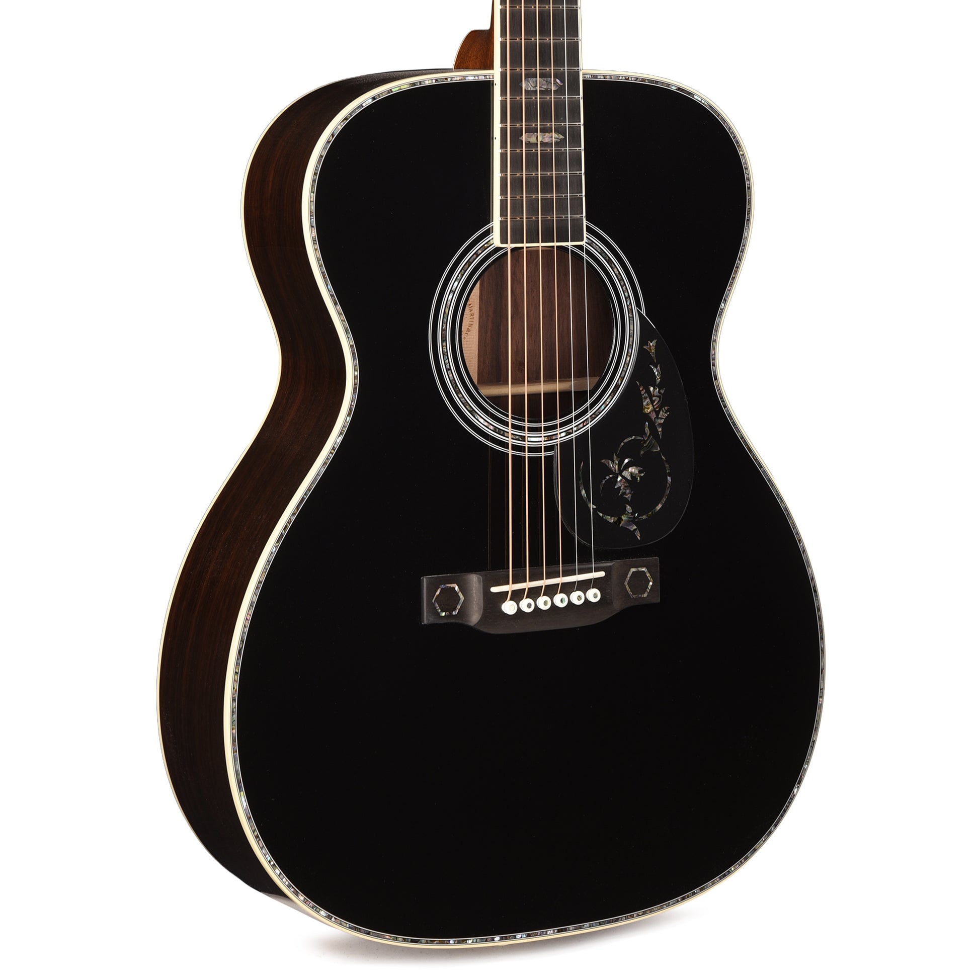 Martin Custom Shop OM-41 Style Auditorium Spruce/Wild Grain East Indian Rosewood Black Top Acoustic Guitars