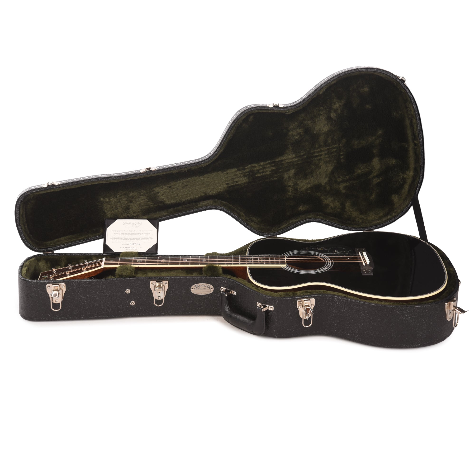 Martin Custom Shop OM-41 Style Auditorium Spruce/Wild Grain East Indian Rosewood Black Top Acoustic Guitars