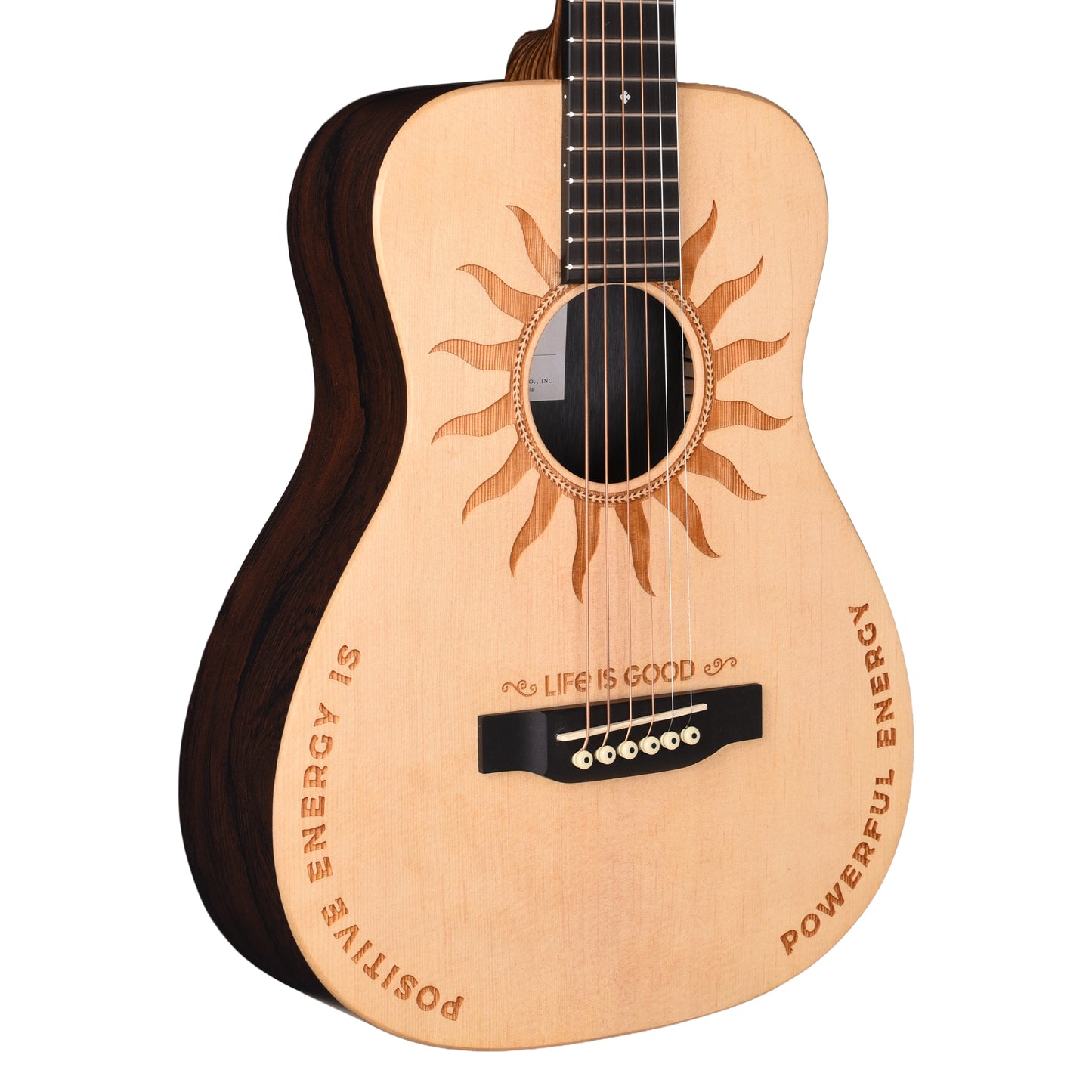Martin LX2 Little Martin "Life is Good" Spruce/Brazilian Rosewood HPL Natural Acoustic Guitars