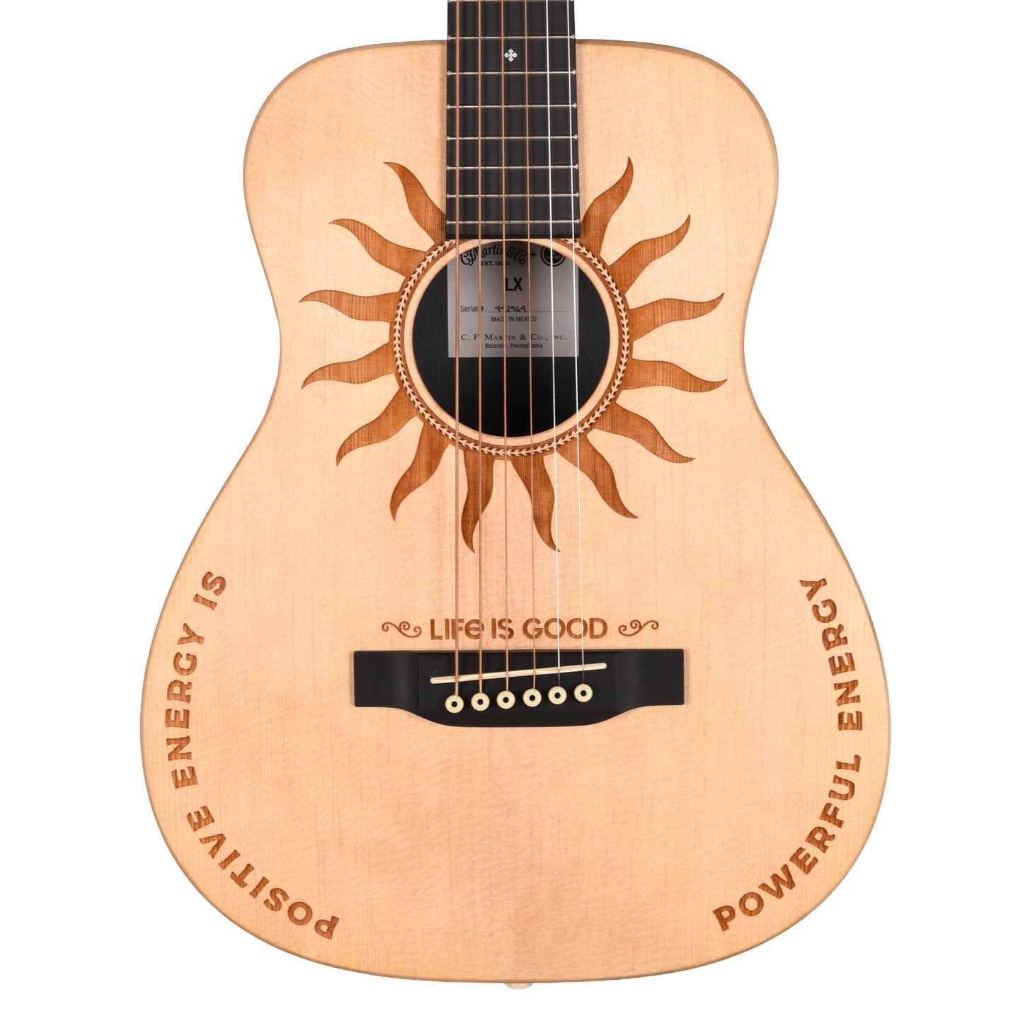 Martin LX2 Little Martin "Life is Good" Spruce/Brazilian Rosewood HPL Natural Acoustic Guitars