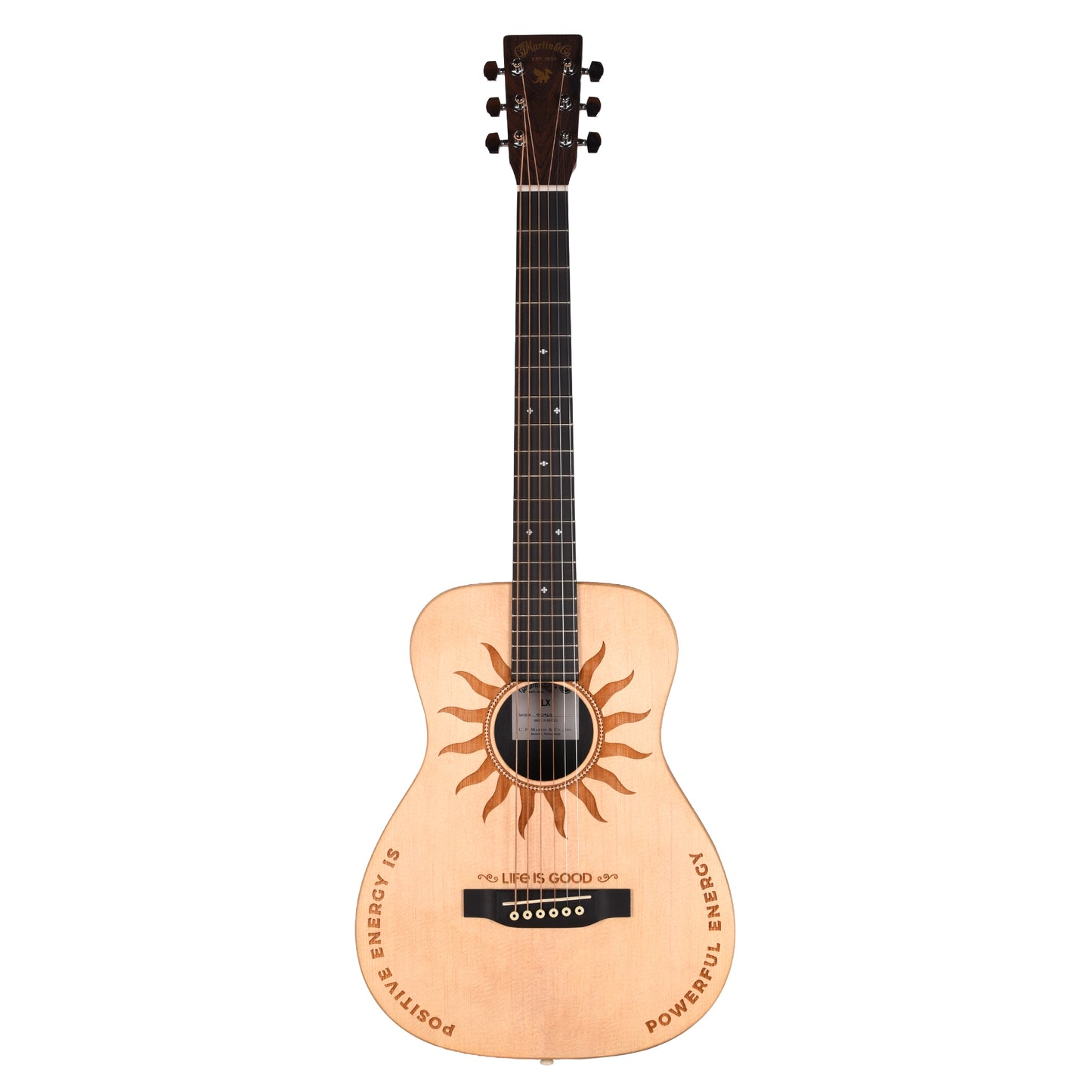 Martin LX2 Little Martin "Life is Good" Spruce/Brazilian Rosewood HPL Natural Acoustic Guitars