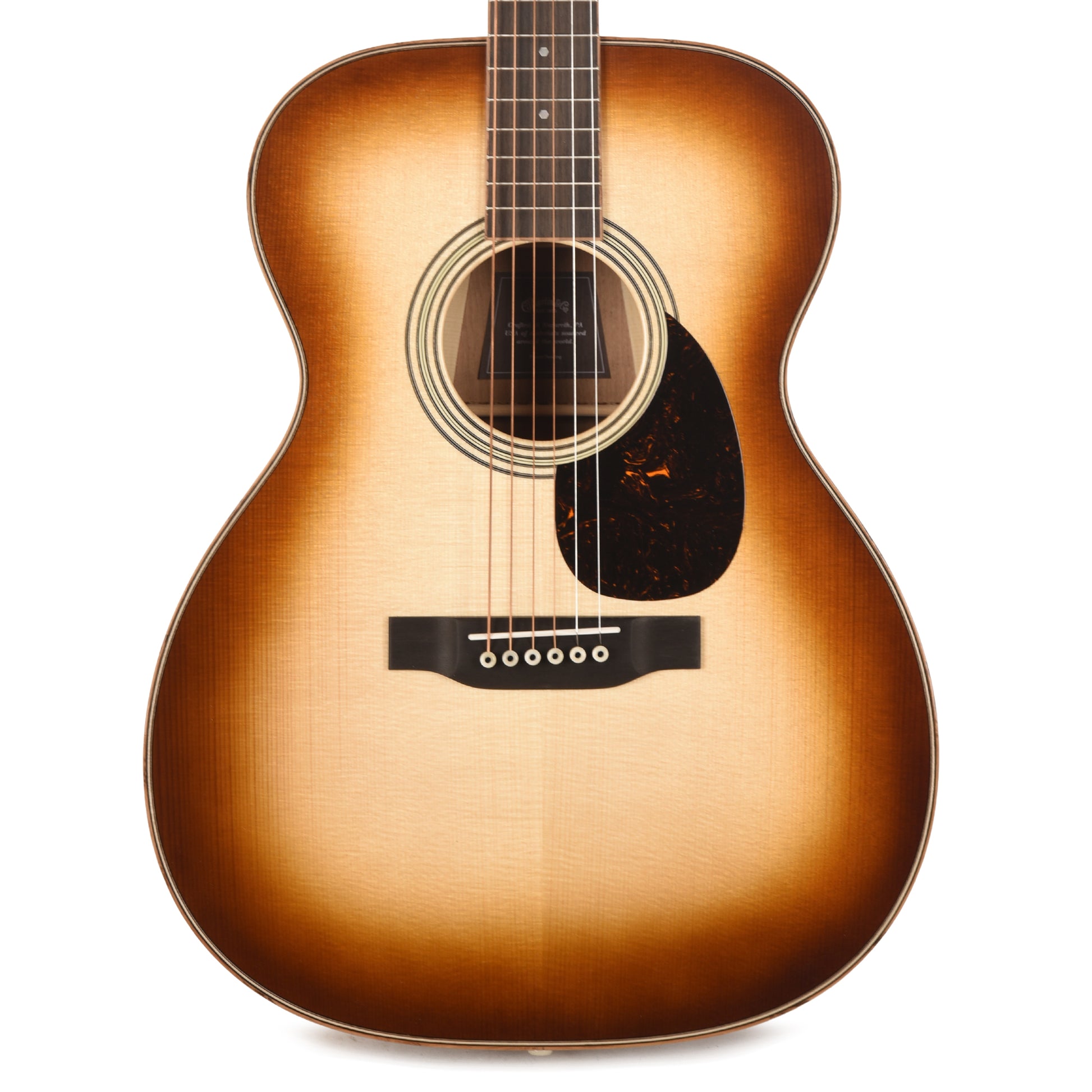 Martin OM-35 Inception European Spruce/Black Walnut/Flamed White Oak Dark Toasted Burst Acoustic Guitars