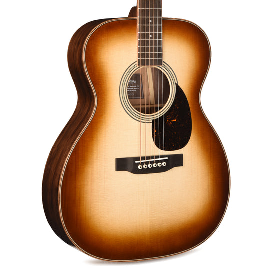 Martin OM-35 Inception European Spruce/Black Walnut/Flamed White Oak Dark Toasted Burst Acoustic Guitars