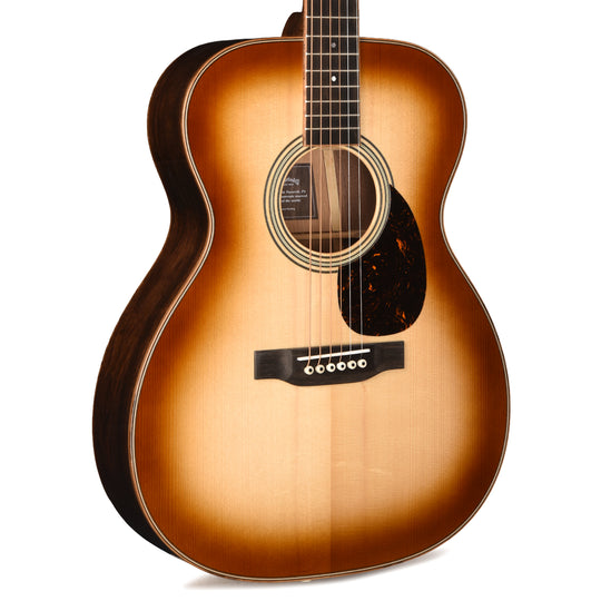 Martin OM-35 Inception European Spruce/Black Walnut/Flamed White Oak Dark Toasted Burst Acoustic Guitars