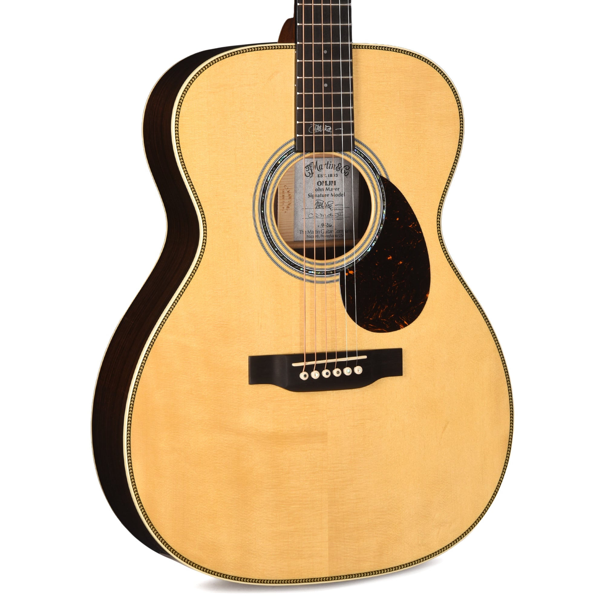 Martin OMJM John Mayer Signature Engelmann Spruce/Rosewood Antique Toner Natural Acoustic Guitars