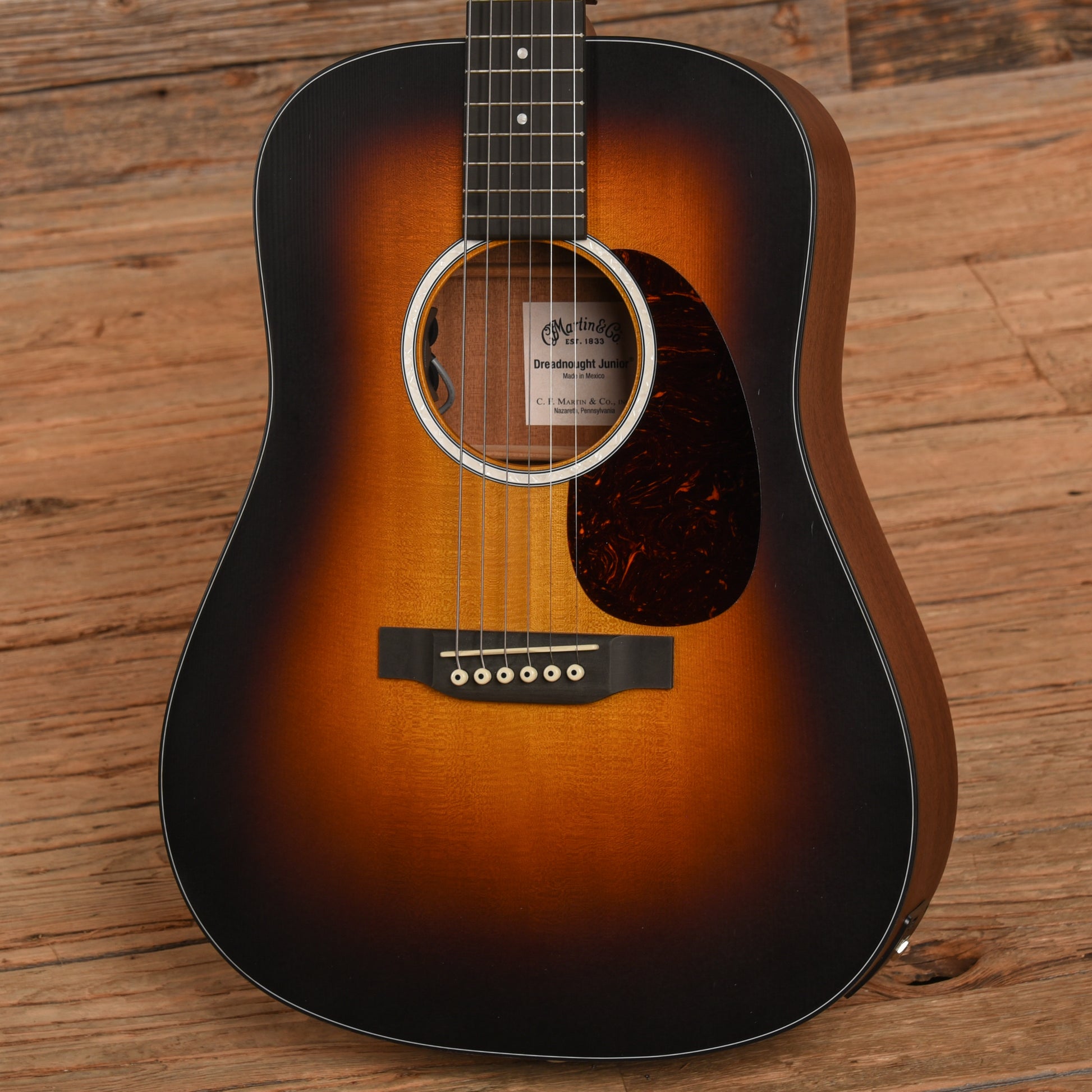 Martin DJR-10E Dreadnought Junior Sunburst Acoustic Guitars / Mini/Travel