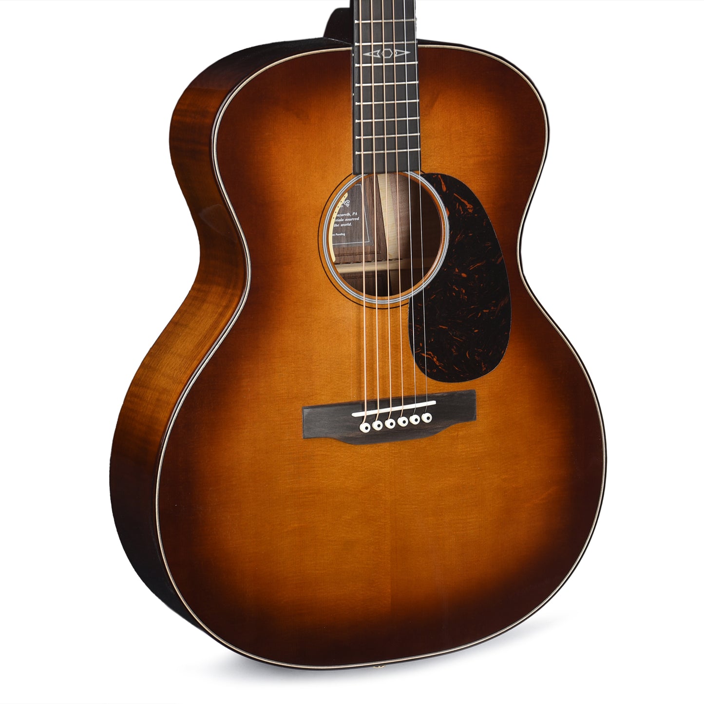 Martin Certified Wood Series GPE Inception Maple Cutaway European Spruce/Flamed Maple Amber Fade Sunburst Acoustic Guitars / OM and Auditorium