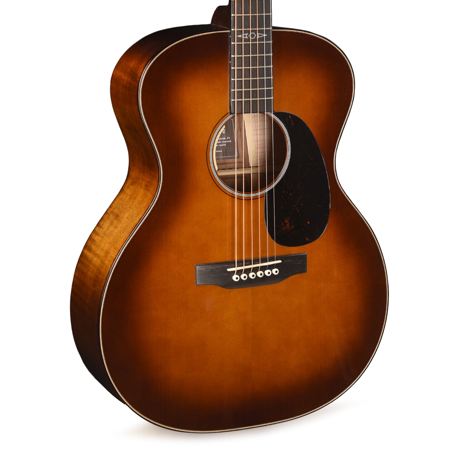 Martin Certified Wood Series GPE Inception Maple Cutaway European Spruce/Flamed Maple Amber Fade Sunburst Acoustic Guitars / OM and Auditorium