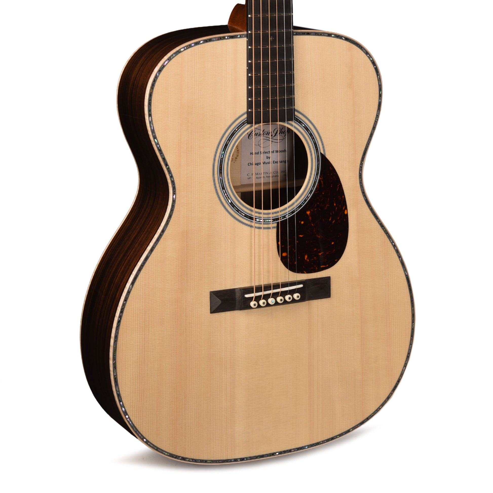 Martin Custom Shop OM-28 Style Auditorium European Spruce/Wild Grain East Indian Rosewood Natural Acoustic Guitars / OM and Auditorium