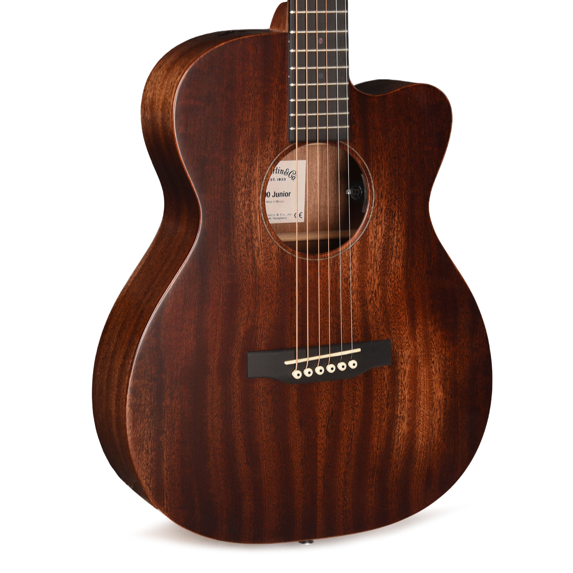Martin Junior Series 000C Jr E StreetMaster Sapele Dark Mahogany Distressed Acoustic Guitars / OM and Auditorium