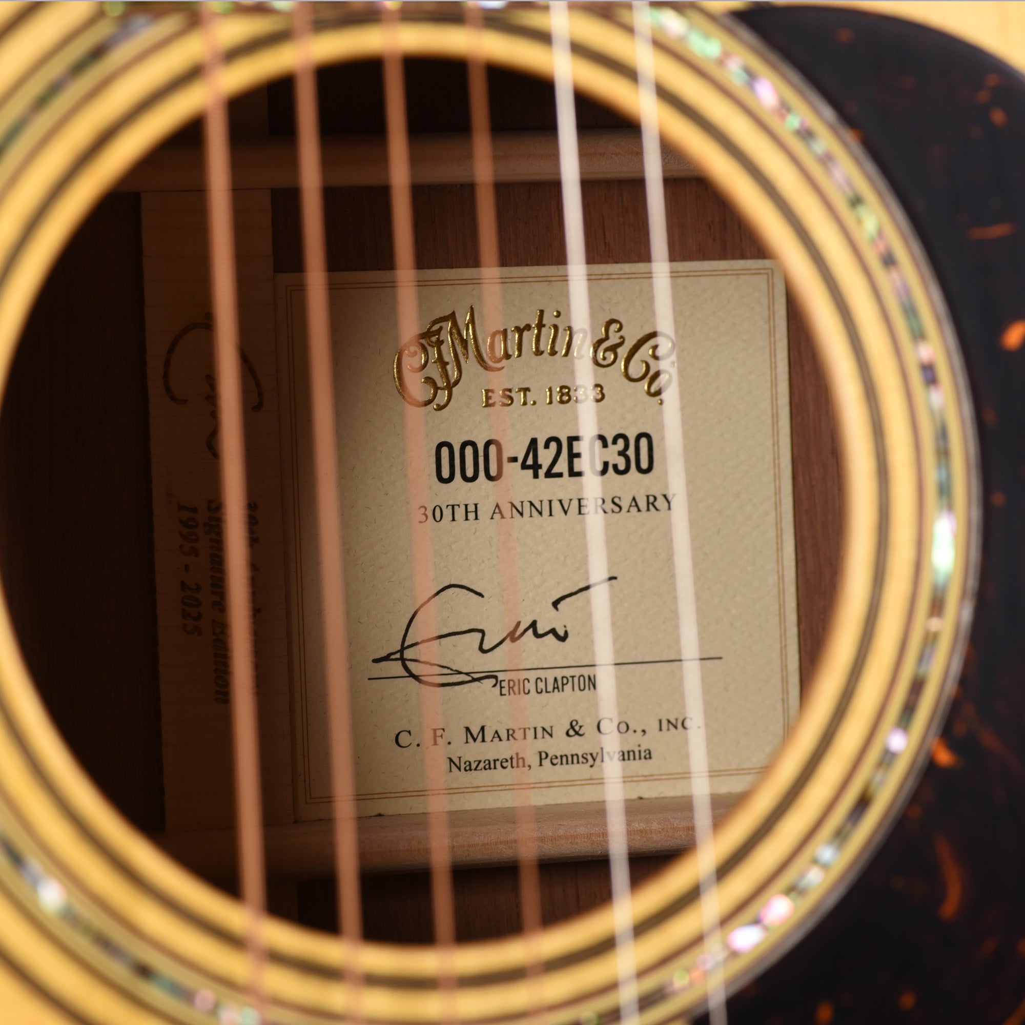 Martin Limited Edition 000-42EC 30th Anniversary Eric Clapton Adirondack Spruce/Guatelmalan Rosewood Natural Acoustic Guitars / OM and Auditorium