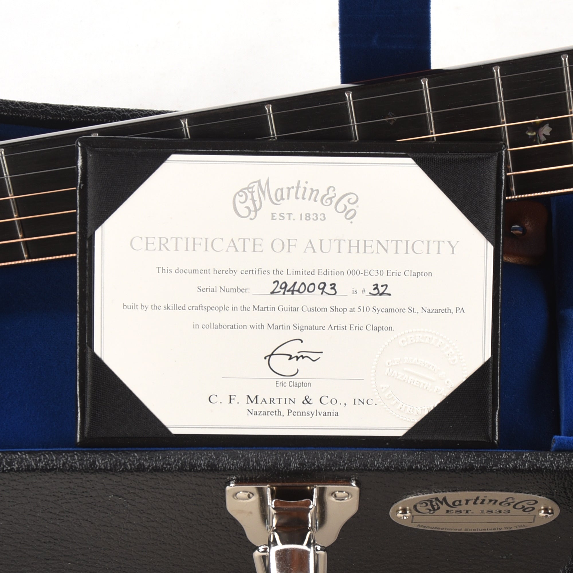 Martin Limited Edition 000-EC 30th Anniversary Eric Clapton Spruce/East Indian Rosewood Natural Acoustic Guitars / OM and Auditorium