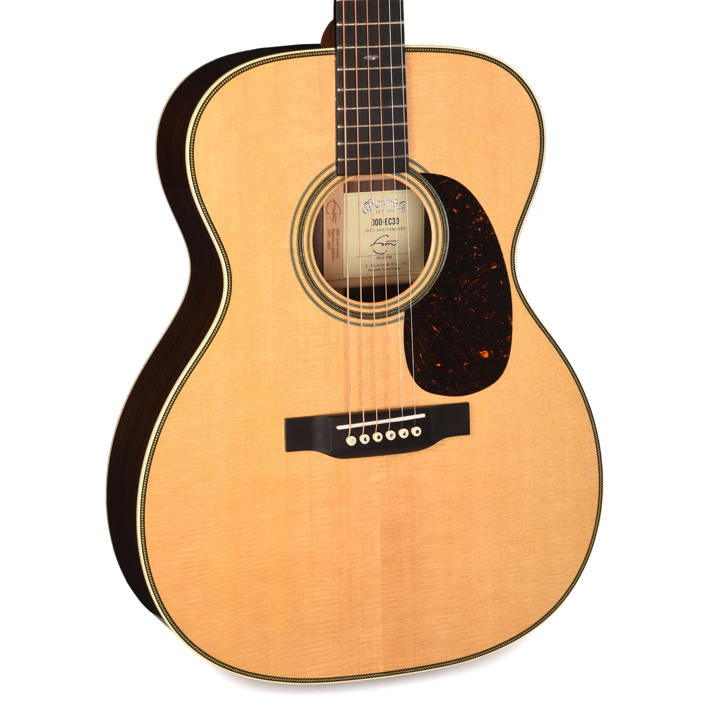 Martin Limited Edition 000-EC 30th Anniversary Eric Clapton Spruce/East Indian Rosewood Natural Acoustic Guitars / OM and Auditorium