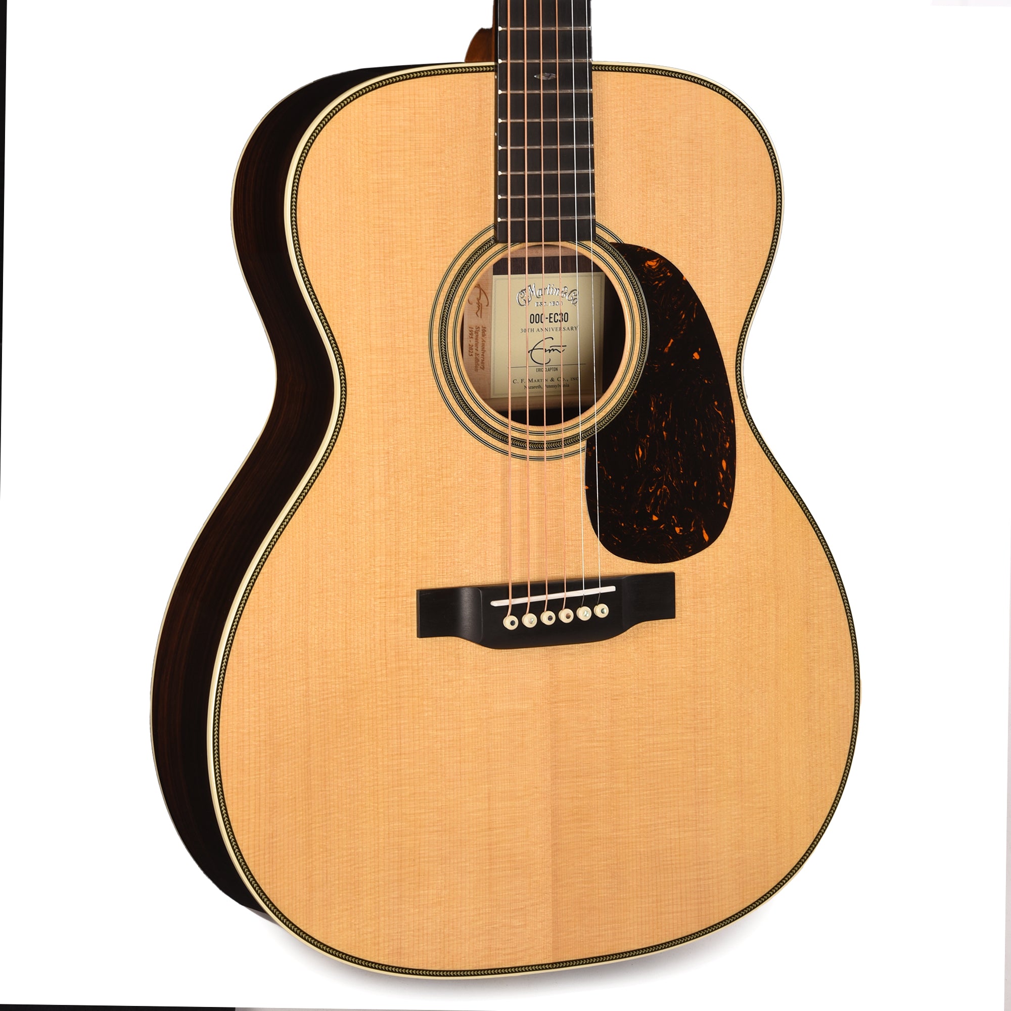 Martin Limited Edition 000-EC 30th Anniversary Eric Clapton Spruce/East Indian Rosewood Natural Acoustic Guitars / OM and Auditorium