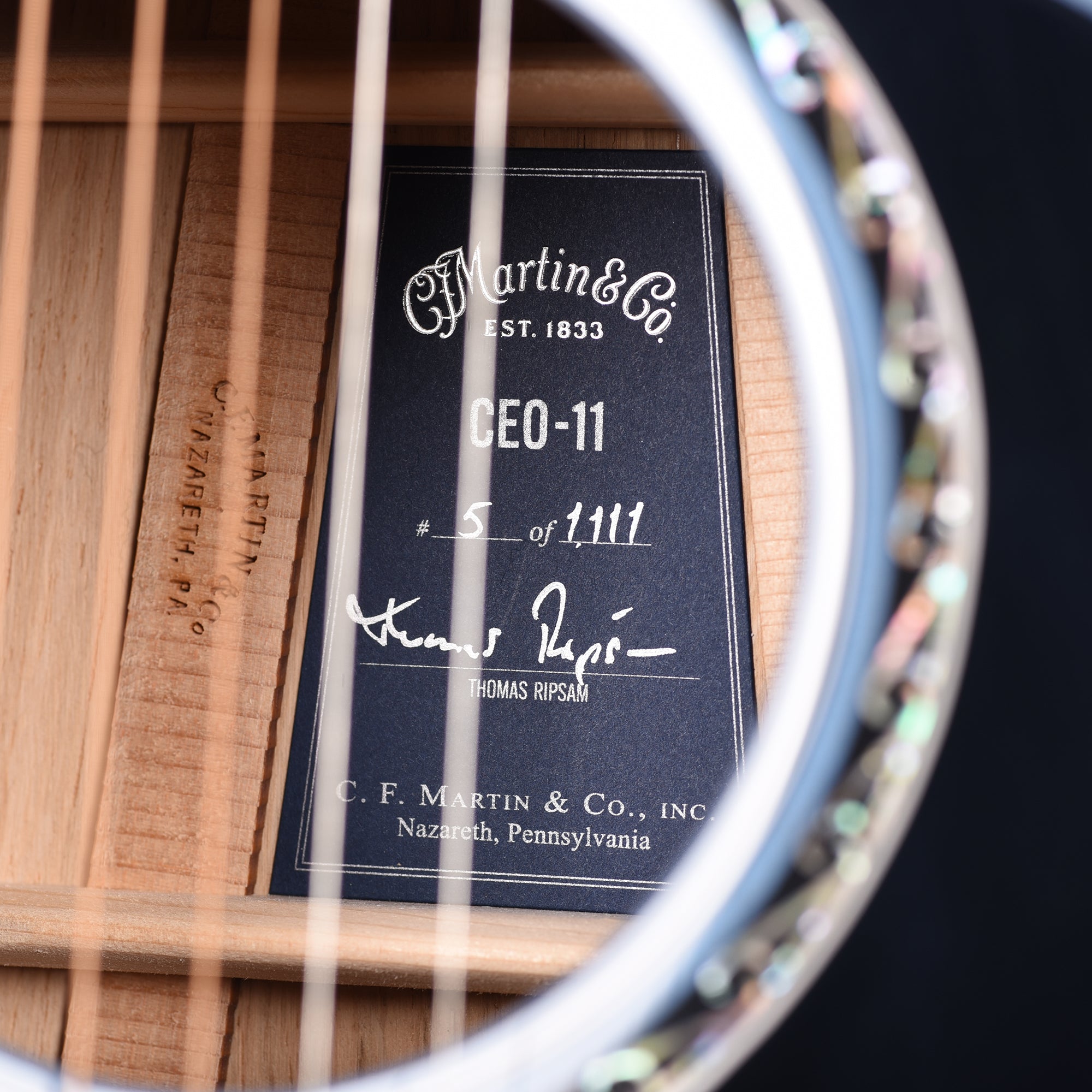 Martin Limited Edition CEO-11 European Spruce/White Oak Natural Acoustic Guitars / OM and Auditorium