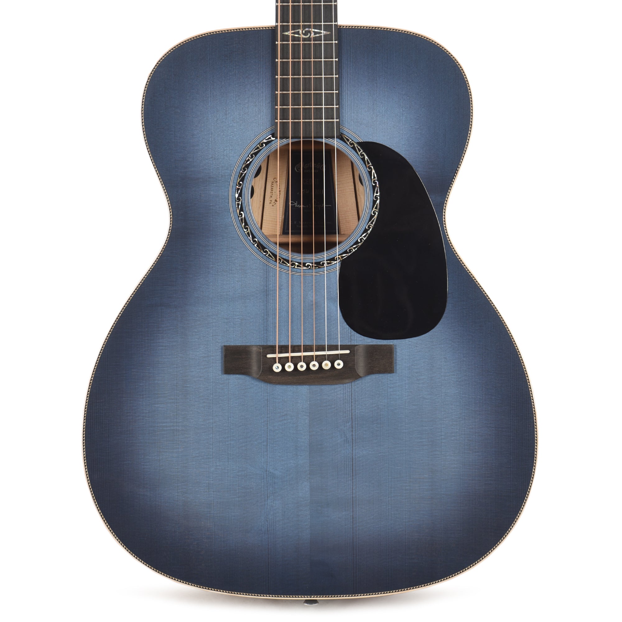 Martin Limited Edition CEO-11 European Spruce/White Oak New Horizons Blue Burst Acoustic Guitars / OM and Auditorium