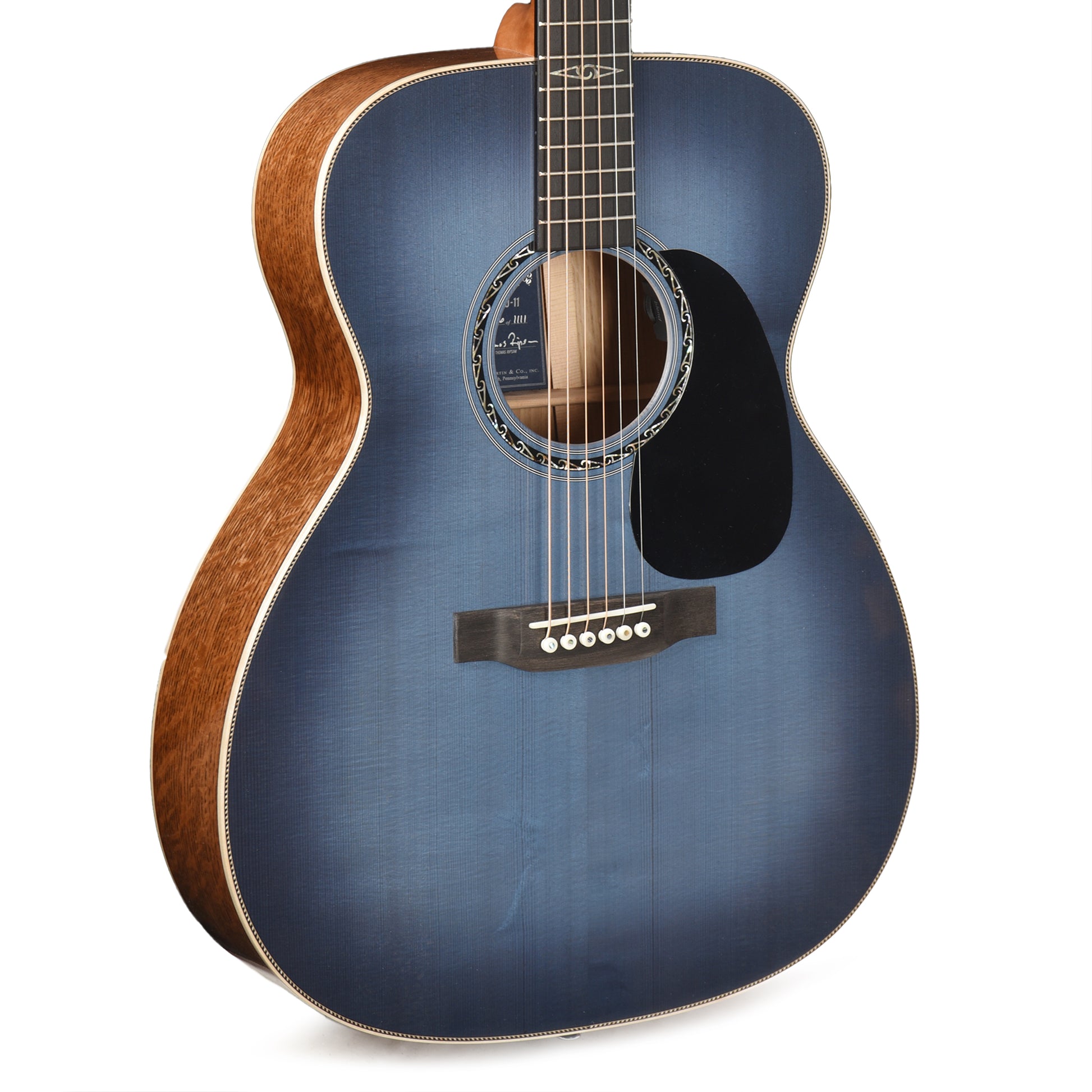 Martin Limited Edition CEO-11 European Spruce/White Oak New Horizons Blue Burst Acoustic Guitars / OM and Auditorium