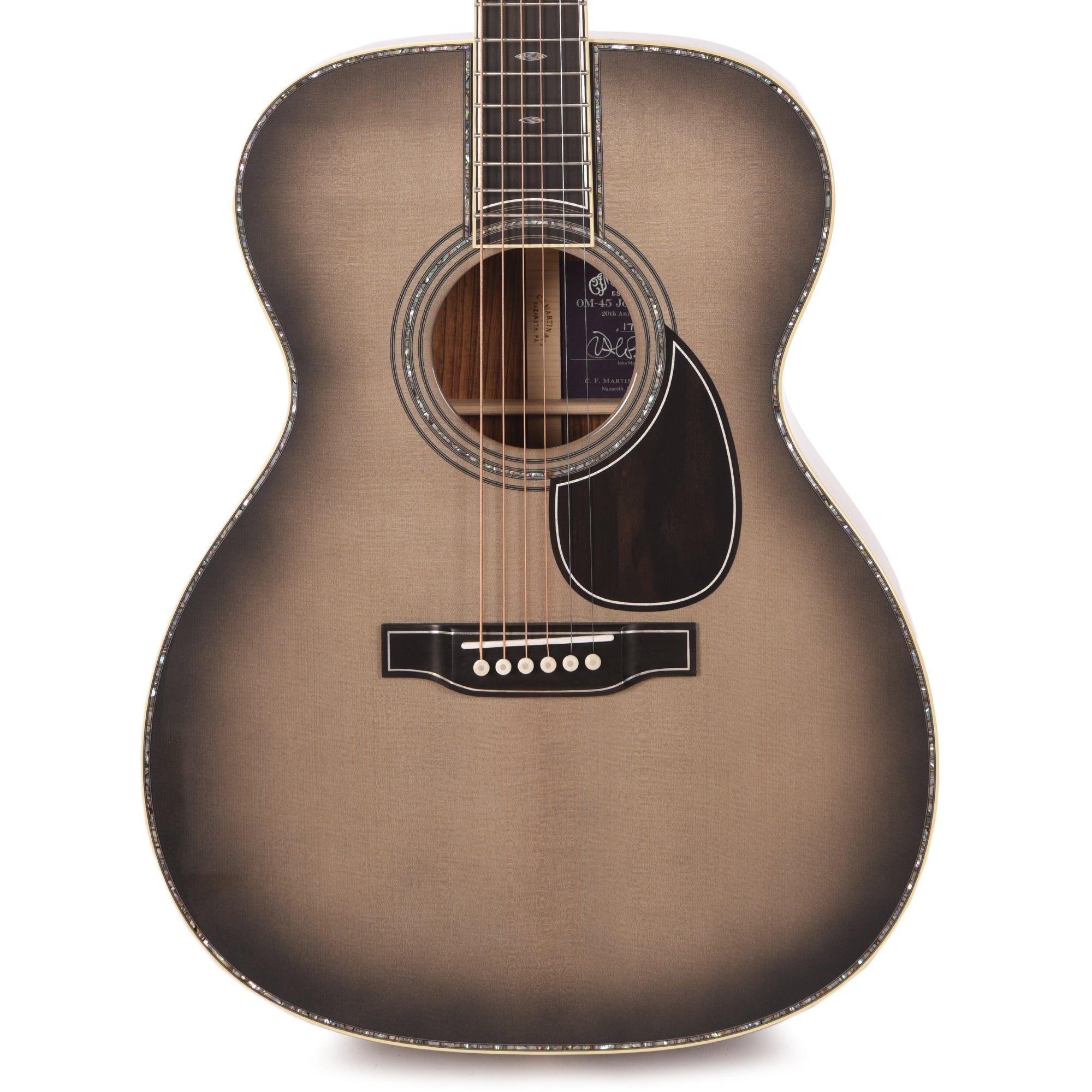 Martin OM-45 John Mayer 20th Anniversary Gray Sunburst Acoustic Guitars / OM and Auditorium
