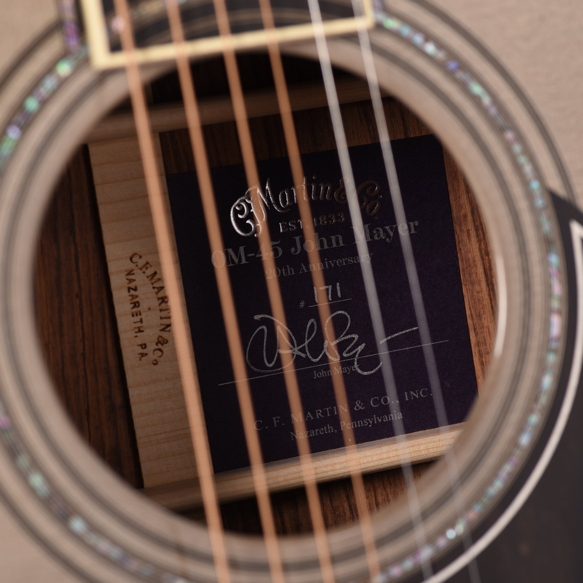 Martin OM-45 John Mayer 20th Anniversary Gray Sunburst Acoustic Guitars / OM and Auditorium