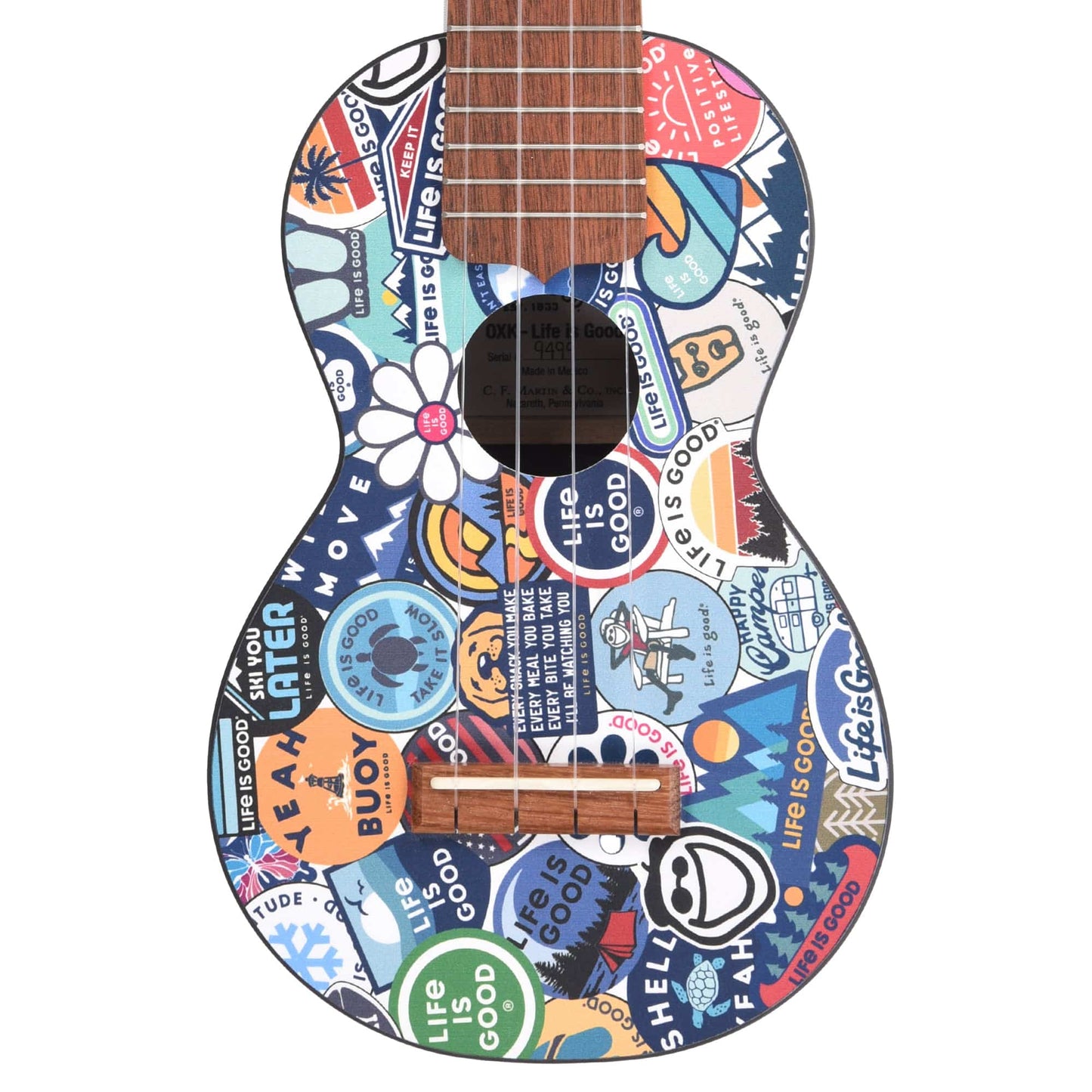 Martin 0XK Soprano Ukulele Life is Good Print Folk Instruments / Ukuleles