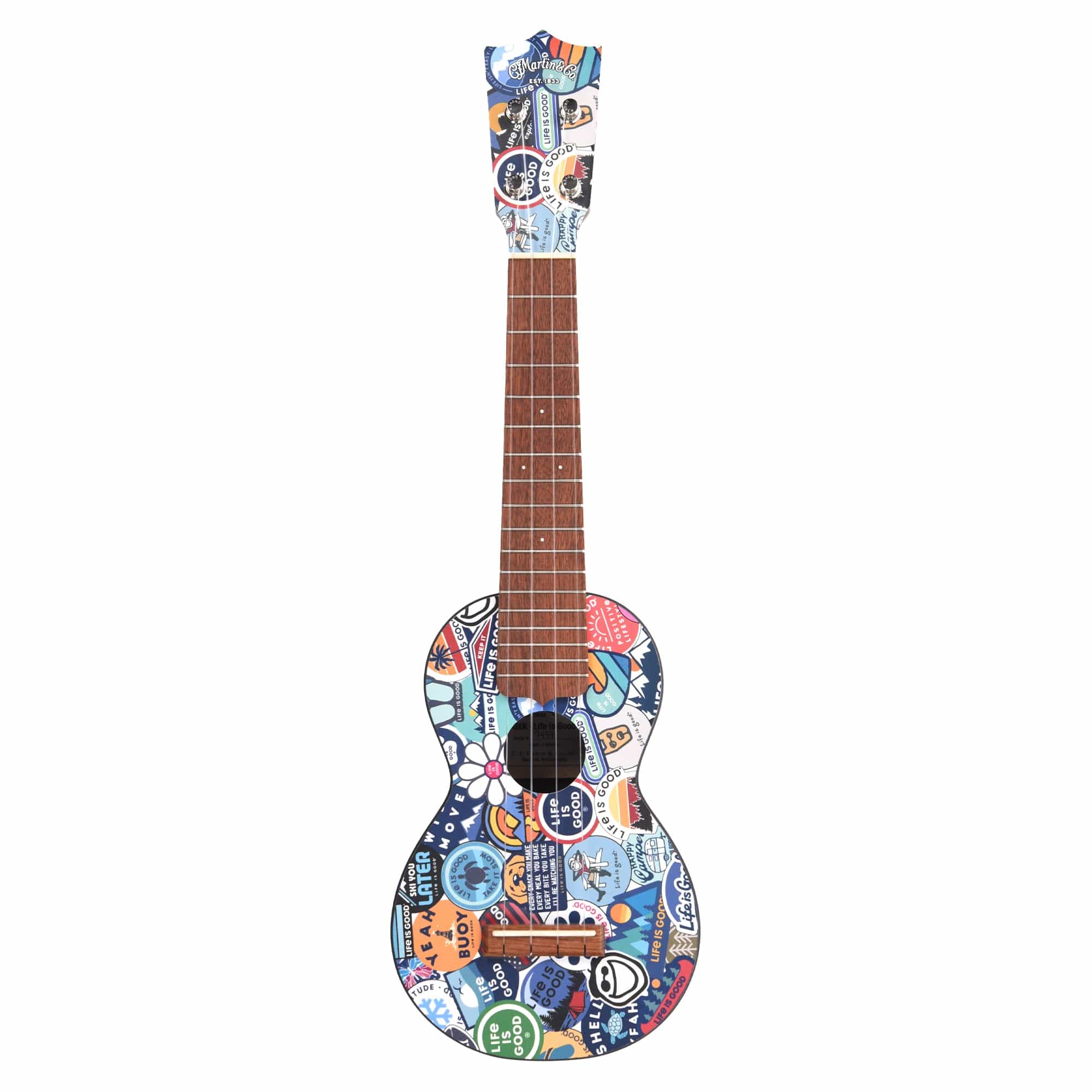 Martin 0XK Soprano Ukulele Life is Good Print Folk Instruments / Ukuleles