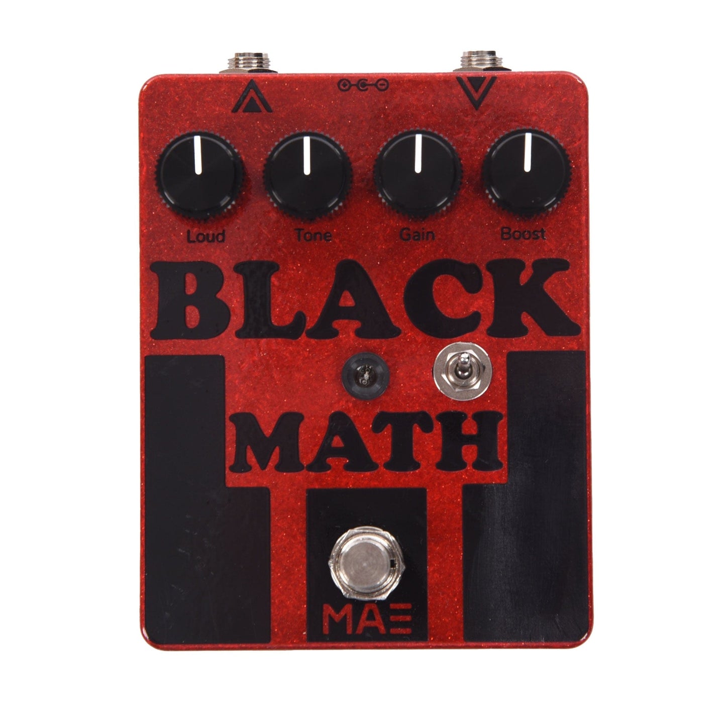 Mask Audio Electronics Black Math Fuzz Pedal Red Sparkle