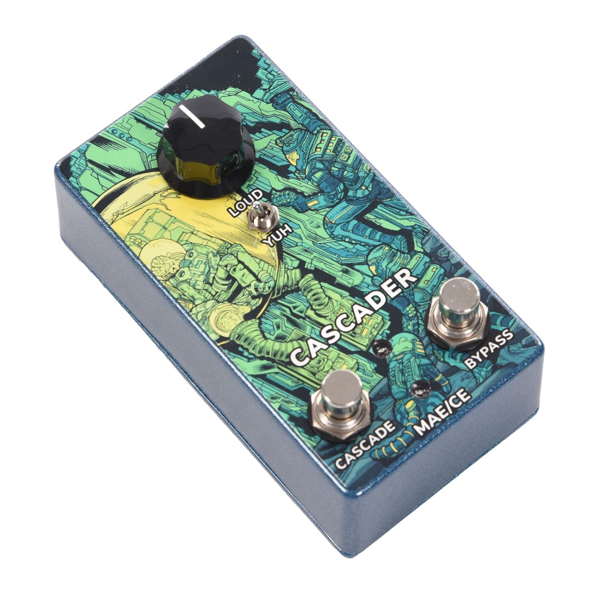 mae pedals Mask Audio Electronics Cascader Fuzz Pedal Teal
