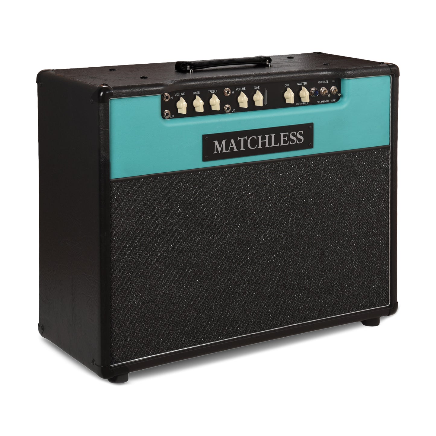 Matchless DC-30 2x12" 30W Combo Black w/ Turquoise Front Panel & Silver Grille Amps / Guitar Amps / Guitar Combos