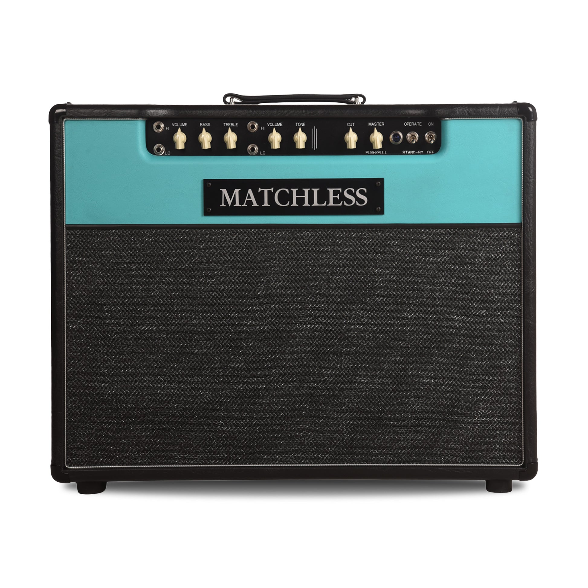 Matchless DC-30 2x12" 30W Combo Black w/ Turquoise Front Panel & Silver Grille Amps / Guitar Amps / Guitar Combos
