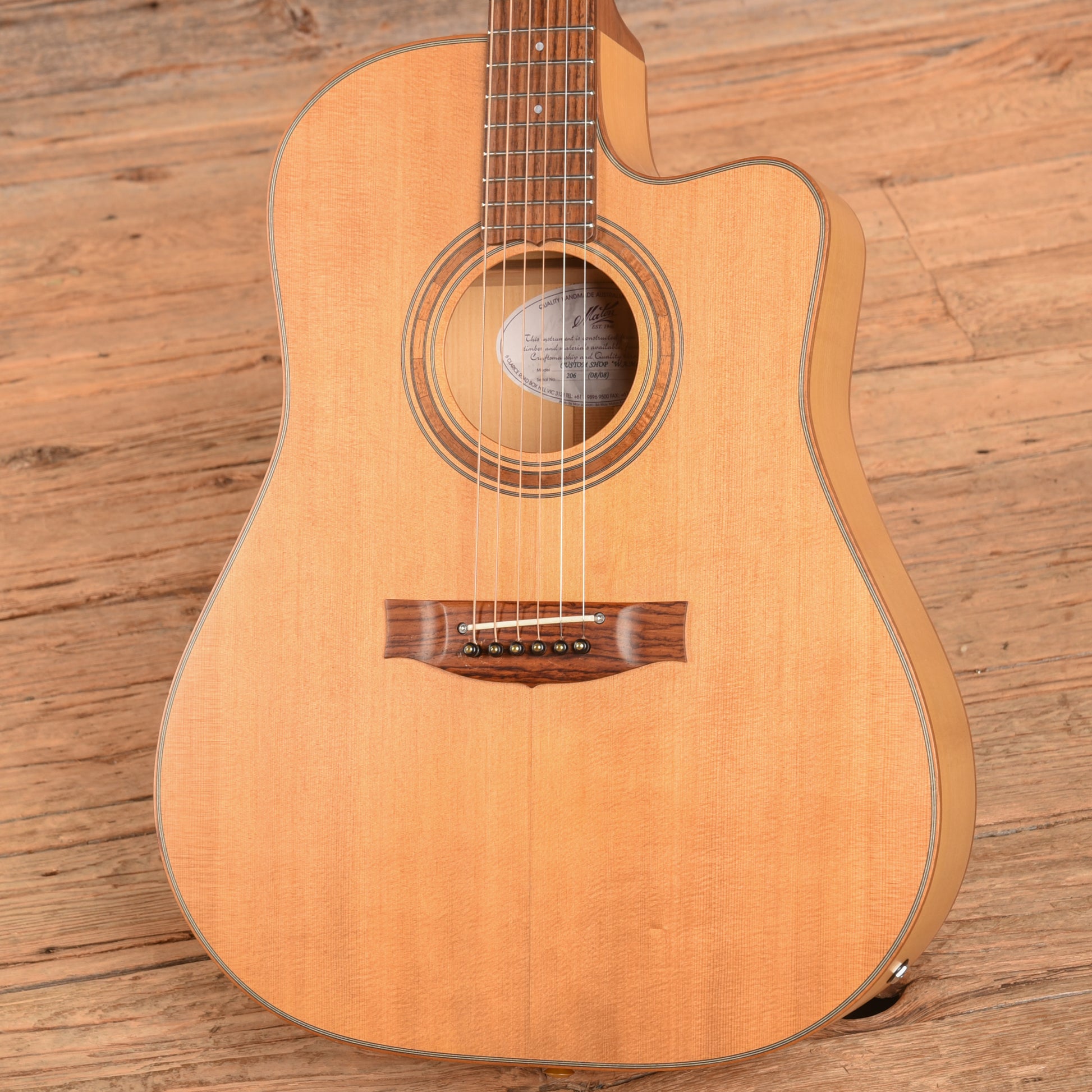 Maton Custom Shop "W.A.May" Natural 2008 Acoustic Guitars / Dreadnought