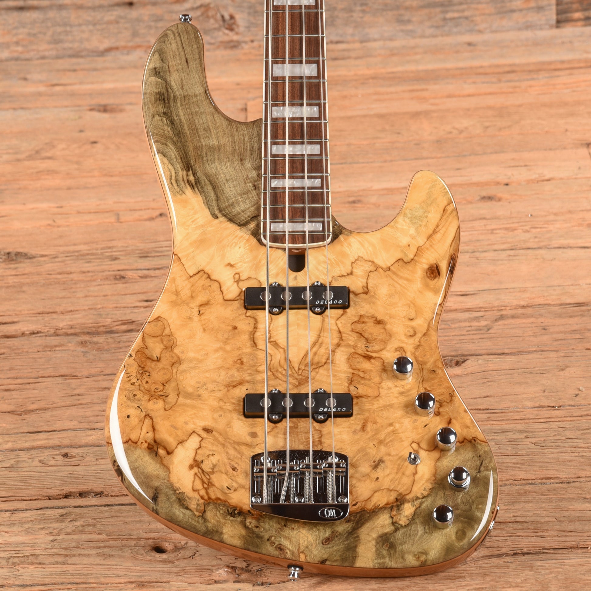 Mayones Jabba Custom BB 4-String Buckeye Burl Natural Gloss 2021 Bass Guitars / 4-String