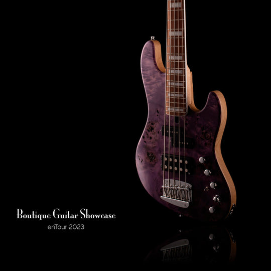 Mayones Jabba Malaman 5 Raw Antique Violet Bass Guitars / 4-String