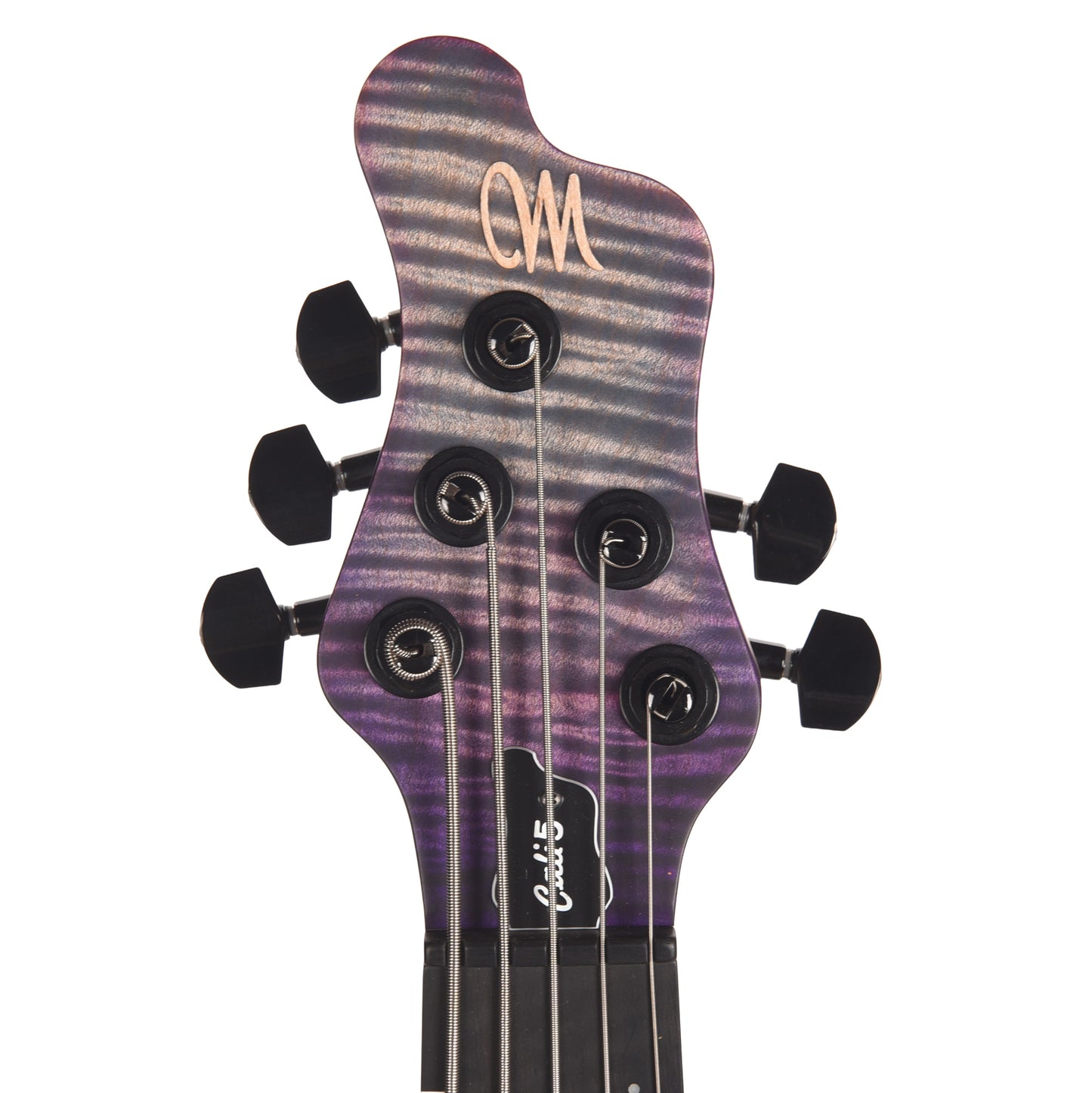 Mayones Cali 5 3A Flame Maple/Black Limba Custom Purple Partial Fretless (Displayed at NAMM 2026) Bass Guitars / 5-String or More