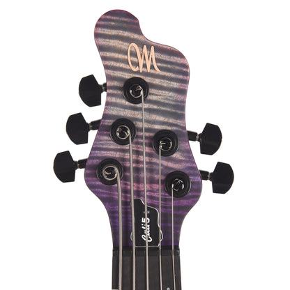 Mayones Cali 5 3A Flame Maple/Black Limba Custom Purple Partial Fretless (Displayed at NAMM 2026) Bass Guitars / 5-String or More