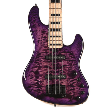 Mayones Jabba Custom 5 AAA Quilted Maple/Swamp Ash Infinity Purple w/AAA Birdseye Maple Neck Bass Guitars / 5-String or More