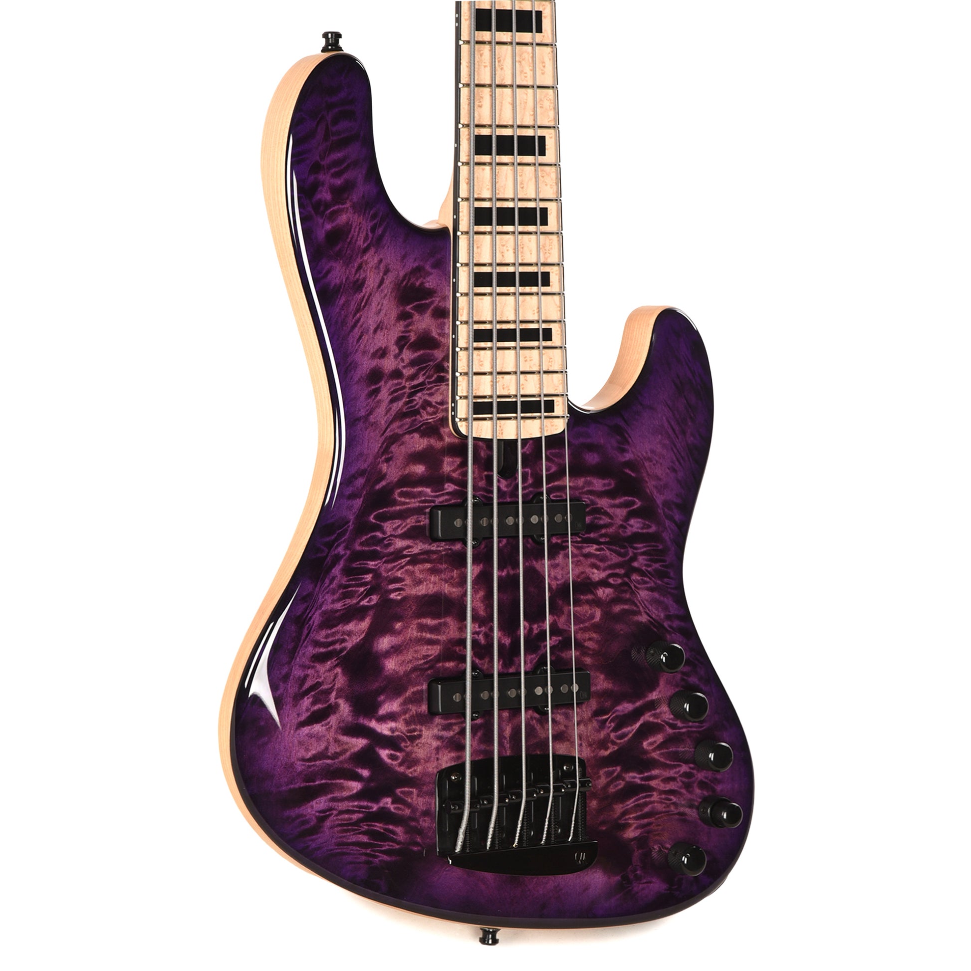 Mayones Jabba Custom 5 AAA Quilted Maple/Swamp Ash Infinity Purple w/AAA Birdseye Maple Neck Bass Guitars / 5-String or More