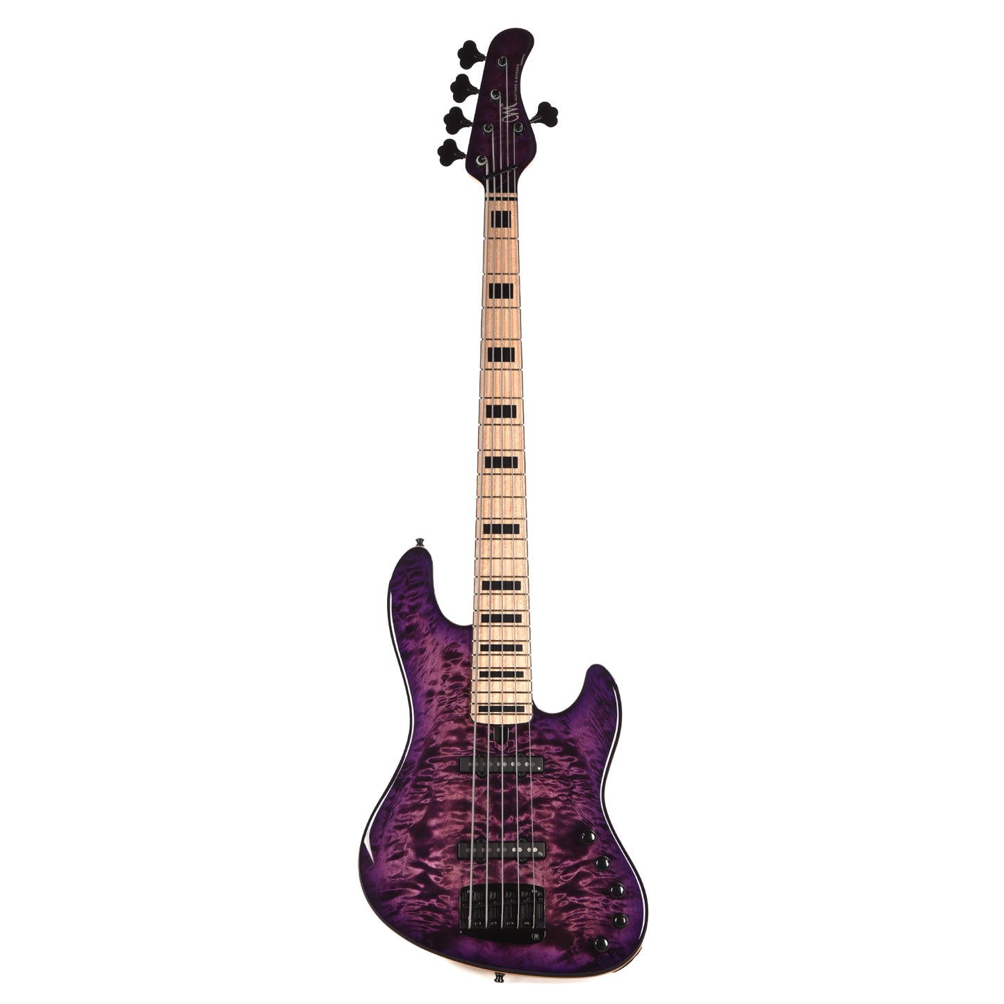 Mayones Jabba Custom 5 AAA Quilted Maple/Swamp Ash Infinity Purple w/AAA Birdseye Maple Neck Bass Guitars / 5-String or More